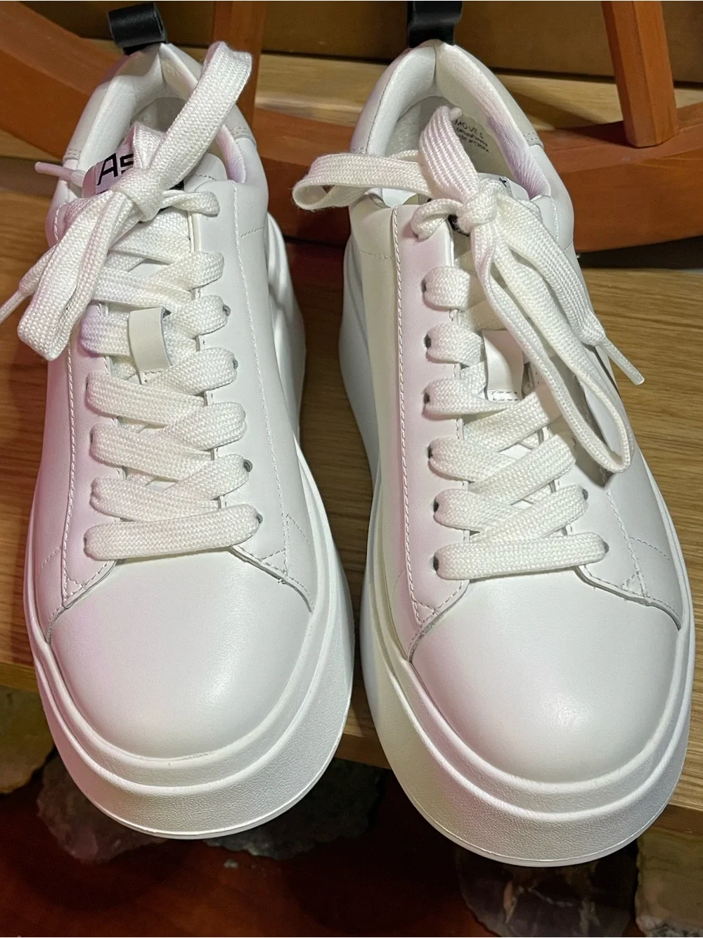 NIB ASH MOVE S - Chunky Platform Sneaker  Leather Upper EU 37 -US Sz range 6.5-7